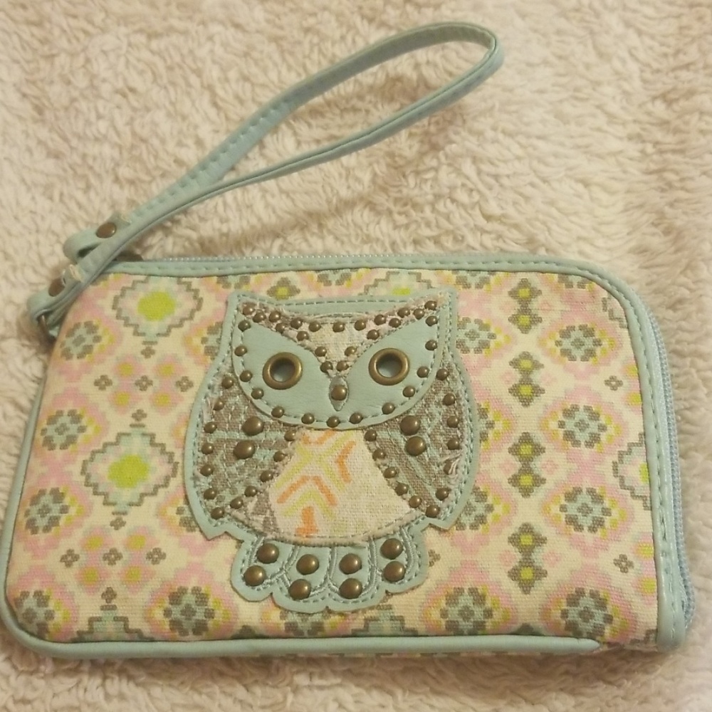 Cute small owl wristlet